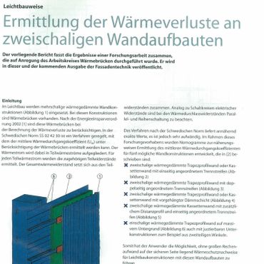 Fassadentechnik-Leichtbau-Waermedurchgang