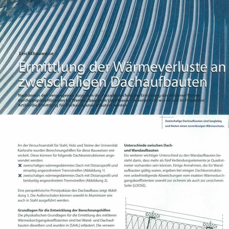 Fassadentechnik-Leichtbau-Waermedurchgang