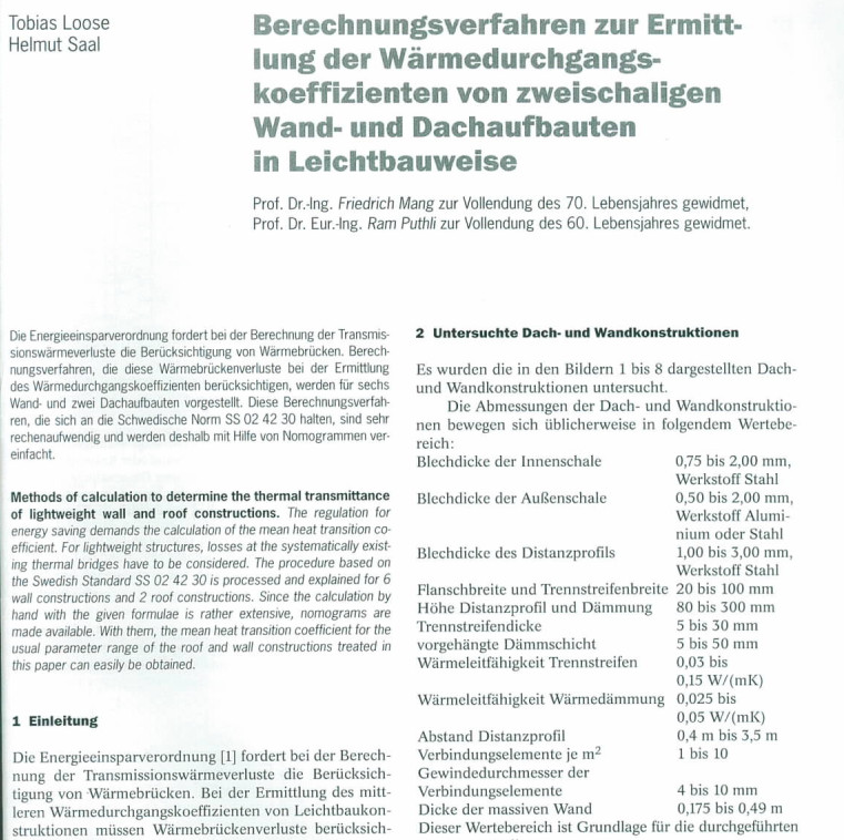 Stahlbau-Berechnungsverfahren-Waermedurchgang