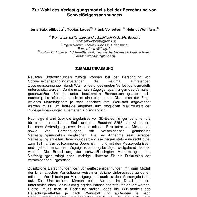 SysweldForum-Verfestigungsmodell
