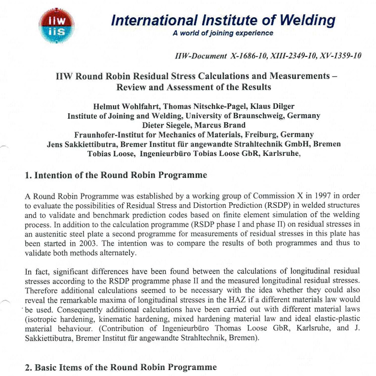 IIW-Round-Robin-Schweißsimulation-Tobias-Loose